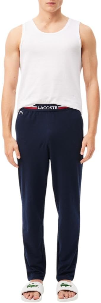 Lacoste Men's 100% Cotton Regular Fit Crew Neck Tank Top, 3-Pack image 6