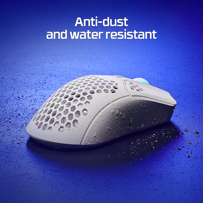 HyperX Pulsefire Haste – Wireless Gaming Mouse – Ultra Lightweight, 61g, 100 Hour Battery Life, 2.4Ghz Wireless, Honeycomb Shell, Hex Design, Up to 16000 DPI, 6 Programmable Buttons – Black, 4P5D7AA image 5