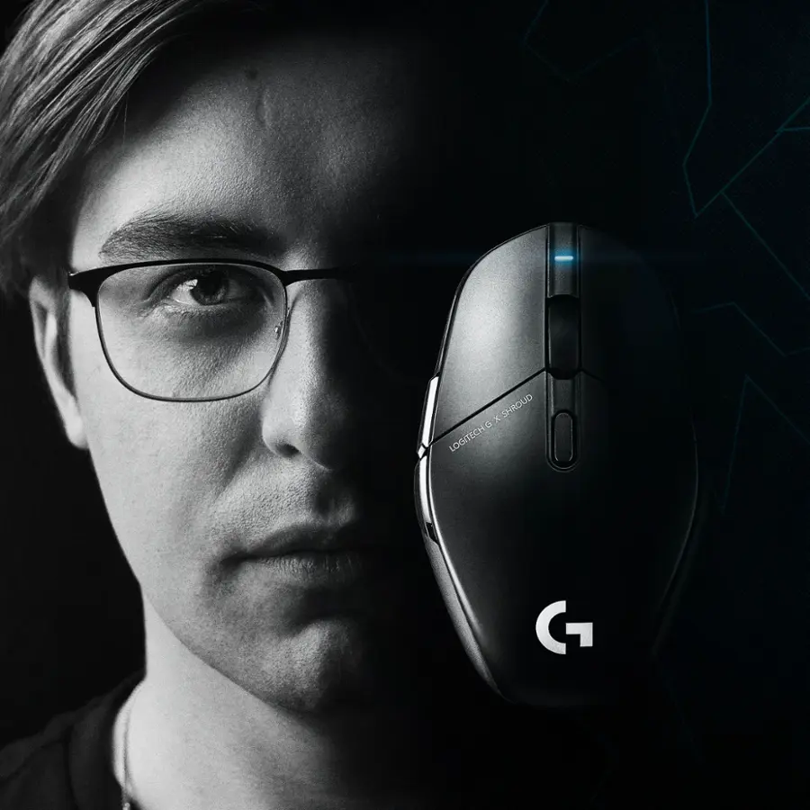 Logitech - G303 Shroud Edition Lightweight Wireless Optical Gaming Mouse with 25K HERO sensor - Wireless - Black image 2