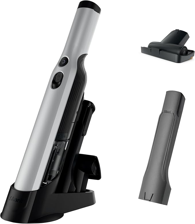 Shark WANDVAC Cordless Hand Vac, Lightweight, Versatile and Portable at 1.4 lbs., Powerful Suction, Charging Dock, One-Touch Empty, New Furfins Tool & Crevice Tool for Pet & Home, Gray, image 1