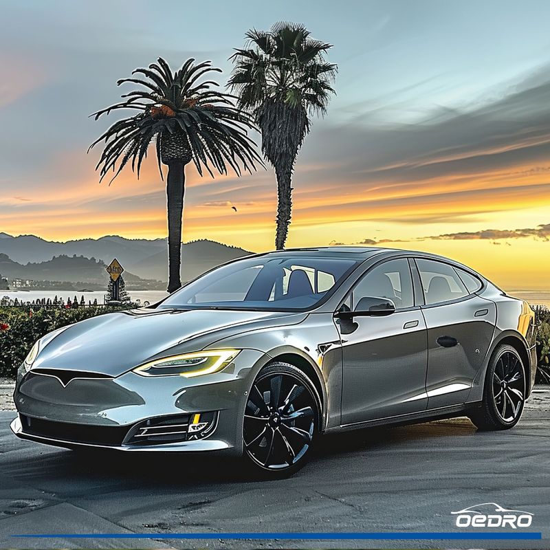 Floor Mats for 2015-2020 Tesla Model S, Unique Black TPE All-Weather Guard Full Set Liners image 4