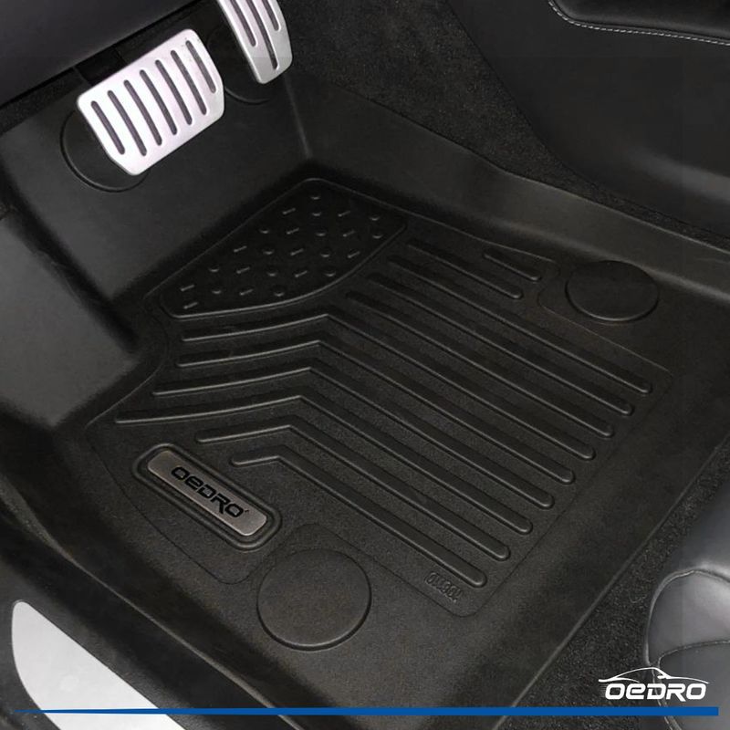 Floor Mats for 2015-2020 Tesla Model S, Unique Black TPE All-Weather Guard Full Set Liners image 6