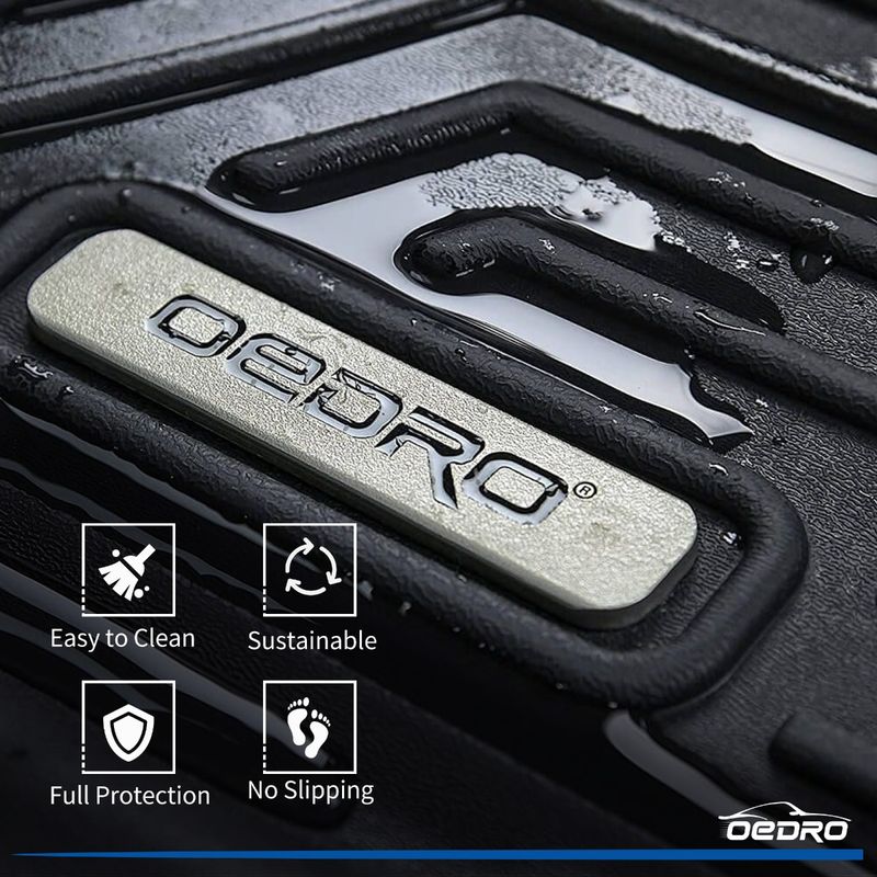 Floor Mats for 2015-2020 Tesla Model S, Unique Black TPE All-Weather Guard Full Set Liners image 7