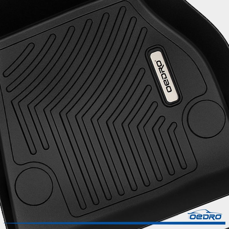 Floor Mats for 2015-2020 Tesla Model S, Unique Black TPE All-Weather Guard Full Set Liners image 9