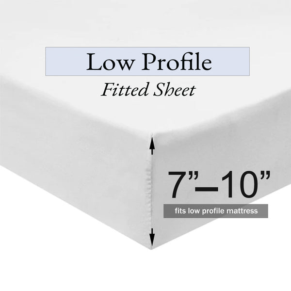 Low Profile (7-10 inches ) 100% Cotton Sateen Sheet Set - USA image 3