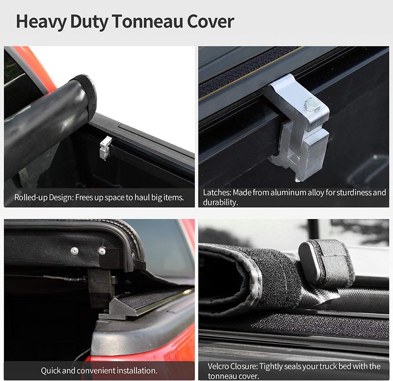 5ft Soft Roll-Up Tonneau Cover for 2020-2025 Jeep Gladiator | Lightweight, Waterproof, Easy-Install Truck Bed Protection | Sleek Design image 3