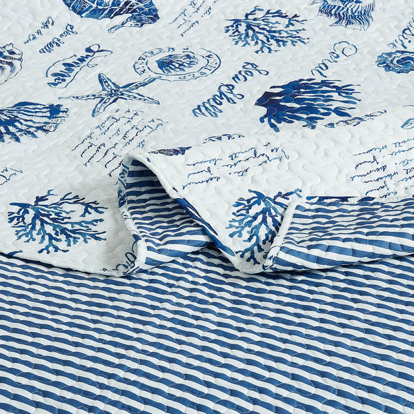 Seaside Sea Shells Quilt - Bedspread Set image 2
