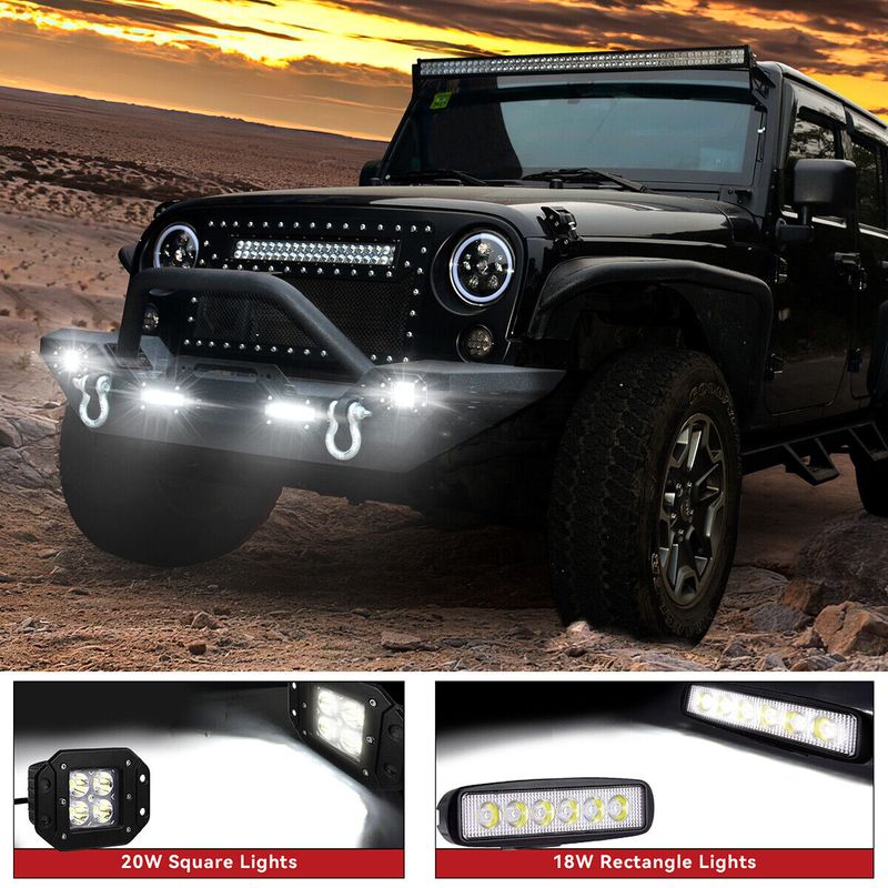 YITAMOTOR Front Bumper for 07-18 Jeep Wrangler JK & Unlimited Rock Crawler Bumper image 9