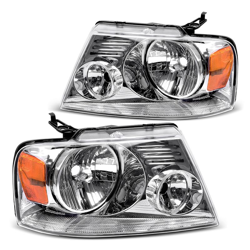 YITAMOTOR 2004-2008 Ford F-150 Chrome Housing Headlights image 1