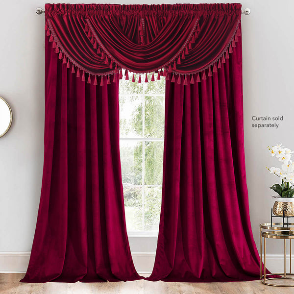 Heavyweight Velvet Waterfall Valance 57”Wx37”L (Single) image 1