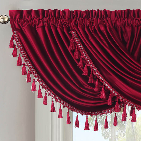 Heavyweight Velvet Waterfall Valance 57”Wx37”L (Single) image 2