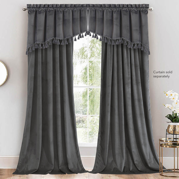 Heavyweight Velvet Swag Valance 70”Wx30”L image 3