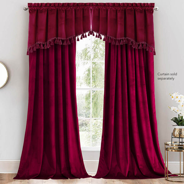 Heavyweight Velvet Swag Valance 70”Wx30”L image 6