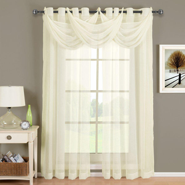 Abri Grommet Crushed Sheer Curtain Panel (Single) image 2