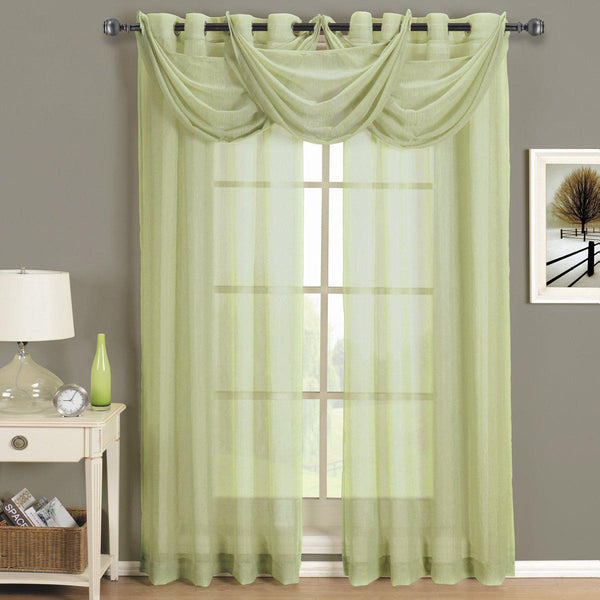 Abri Grommet Crushed Sheer Curtain Panel (Single) image 3