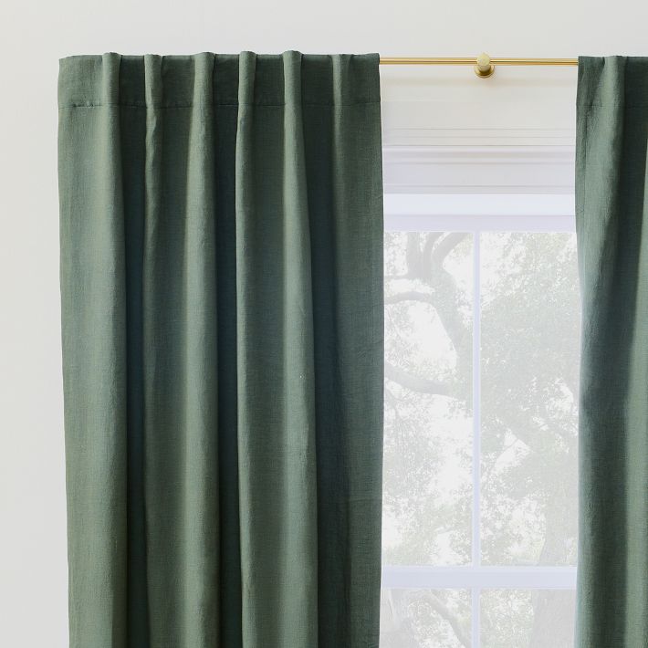 European Flax Linen Blackout Curtain image 1