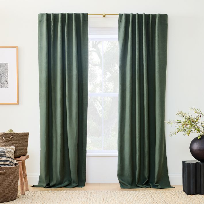 European Flax Linen Blackout Curtain image 3
