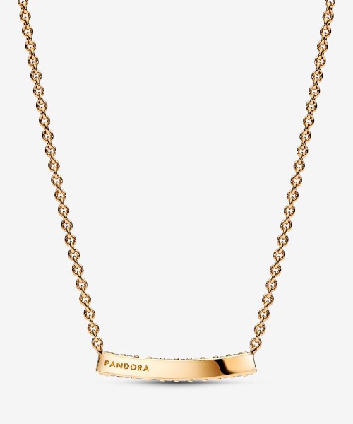 Pandora Timeless Pavé Single-row Bar Collier Necklace 14k gold plating image 2