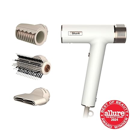 Shark Hair Dryer | SpeedStyle | No Heat Damage Hair Styling Tool | 3 Styling Tools Included | Portable & Powerful Blow Dryer | Best for Straight & Wavy Hair | Silk | HD331 image 2