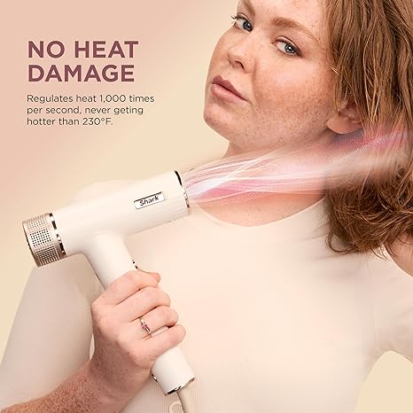Shark Hair Dryer | SpeedStyle | No Heat Damage Hair Styling Tool | 3 Styling Tools Included | Portable & Powerful Blow Dryer | Best for Straight & Wavy Hair | Silk | HD331 image 3