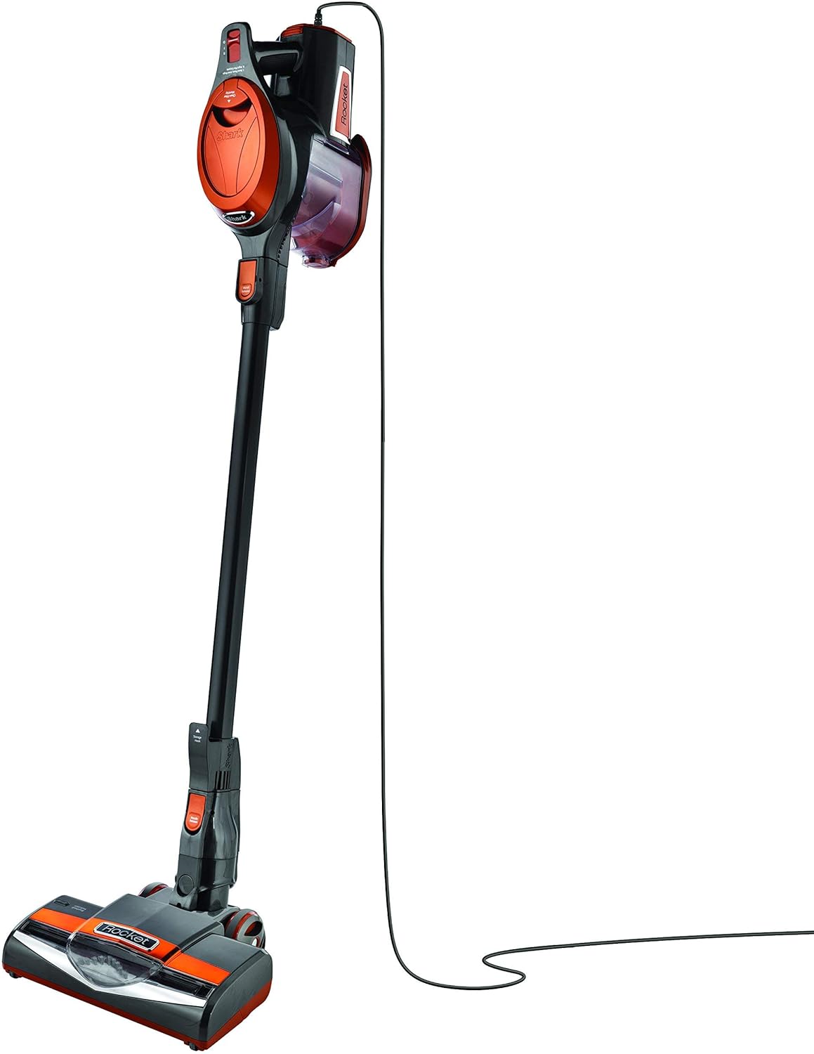 Shark Rocket Ultra-Light Corded Bagless Vacuum for Carpet and Hard Floor Cleaning with Swivel Steering (HV301), Gray/Orange image 1