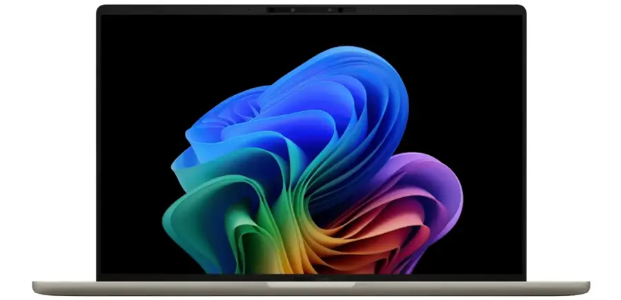 ASUS - Zenbook A14 14" FHD+ OLED Laptop - Copilot+ PC - Qualcomm Snapdragon X Plus - 16GB RAM - 512GB SSD - Zabriskie Beige image 1