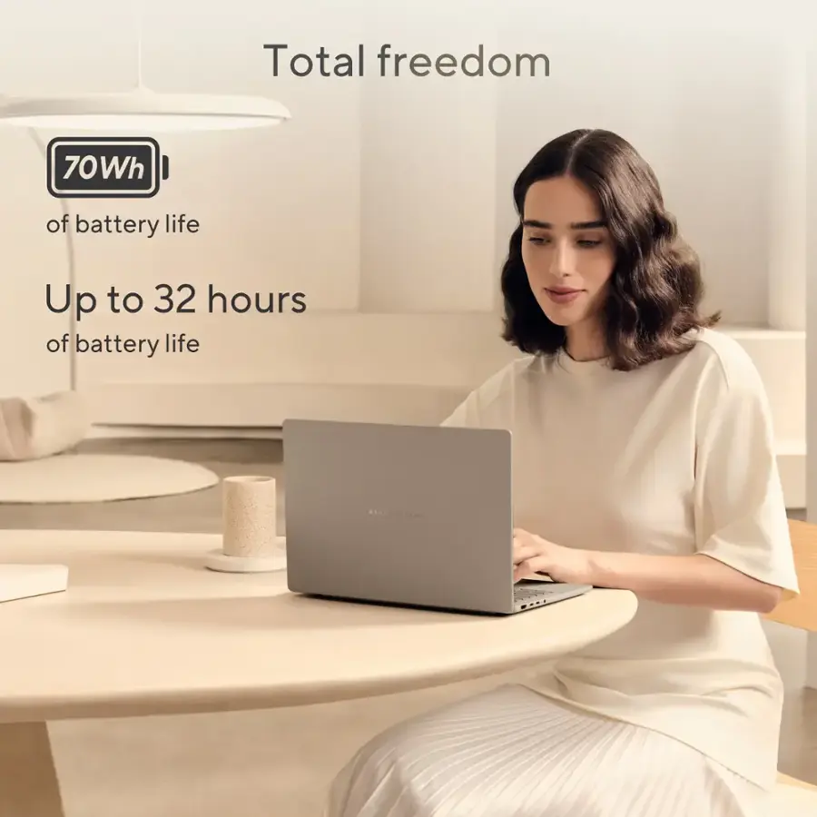 ASUS - Zenbook A14 14" FHD+ OLED Laptop - Copilot+ PC - Qualcomm Snapdragon X Plus - 16GB RAM - 512GB SSD - Zabriskie Beige image 7