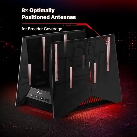 TP-Link Tri-Band BE19000 Wi-Fi 7 Gaming Router Archer GE800 | 12-Stream 19 Gbps | 2×10G + 4×2.5G Ports, USB 3.0 | Turbo Acceleration, Dedicated Gaming Port & Panel, RGB Lighting | EasyMesh, HomeShield image 4