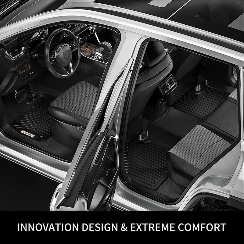  Custom Fit TPE All-Weather Floor Mats for 2021-2025 Toyota Sienna (7-Seat Only) - Durable, Waterproof Car Floor Liners image 3