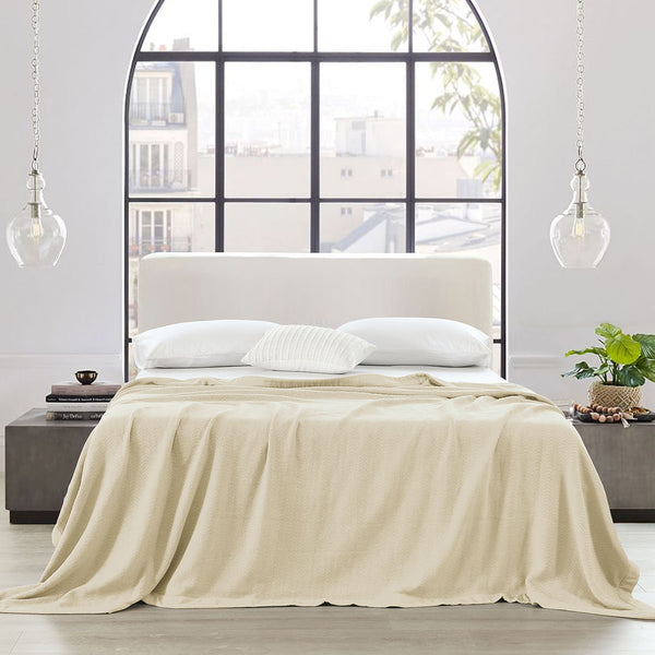 100% Cotton 2-Ply Sheet Blanket/Throw image 1
