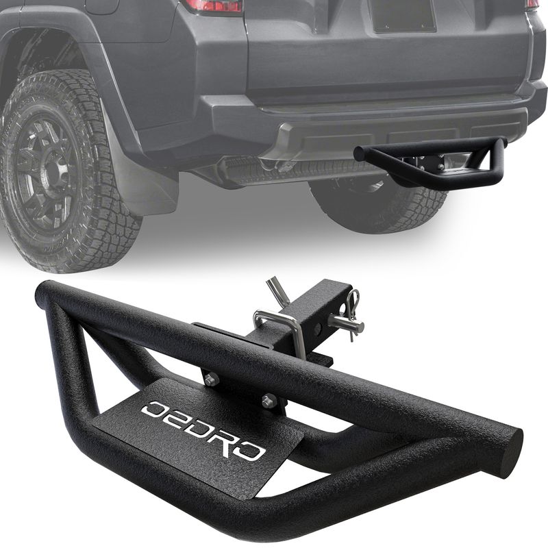 OEDRO Hitch Step Replacement for Truck Vehicles with 2" Hitch Receiver Rear Bumper Guard Protector Upgraded Textured Black Hitch Step Bar image 2