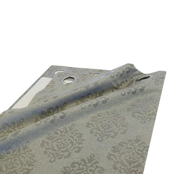 Paisley Thermal Blackout Jacquard Grommet Top Curtain Pair Panels image 6