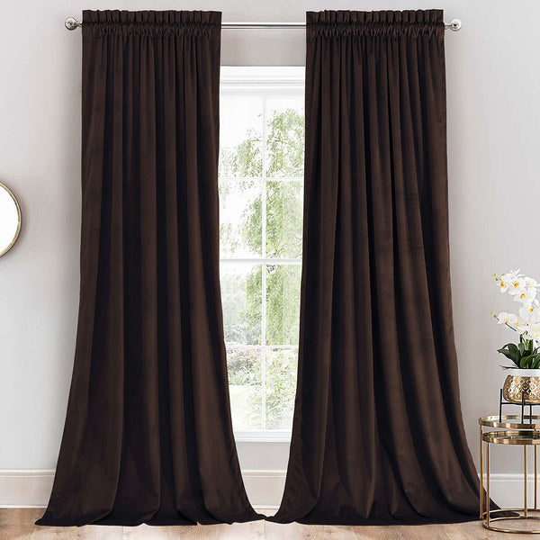 Heavyweight Velvet Curtain Rod Pocket Panels (Set of 2) image 1