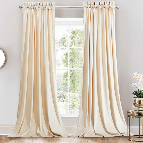 Heavyweight Velvet Curtain Rod Pocket Panels (Set of 2) image 5