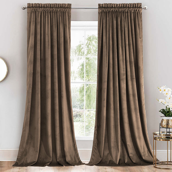 Heavyweight Velvet Curtain Rod Pocket Panels (Set of 2) image 9