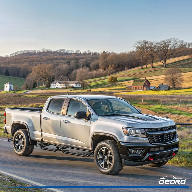 6" Running Boards Dual Convex Platform for 2015-2025 Chevy Colorado/GMC Canyon Crew Cab, Bolt-on Side Steps Steel Nerf Bars image 4