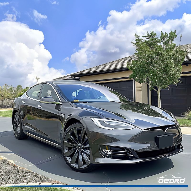 Floor Mats for 2015-2020 Tesla Model S, Unique Black TPE All-Weather Guard Full Set Liners image 3
