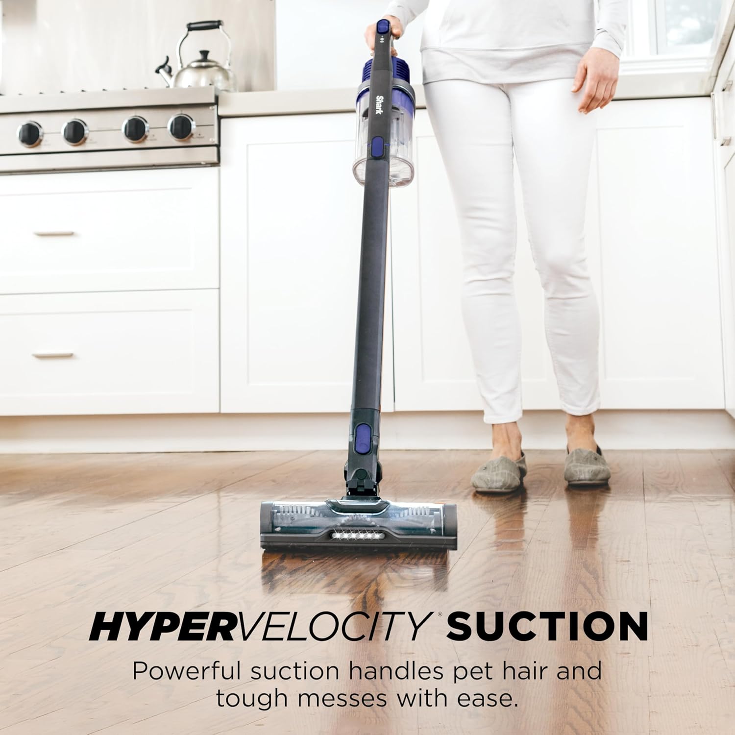 Shark | Pet Cordless Vacuum Cleaner | LED Headlights | Removable Handheld Vacuum for Pet Hair | Crevice Tool & Pet Multi-Tool Included | 40min Runtime | For Carpet & Hard Floors | Grey | IX141 image 2