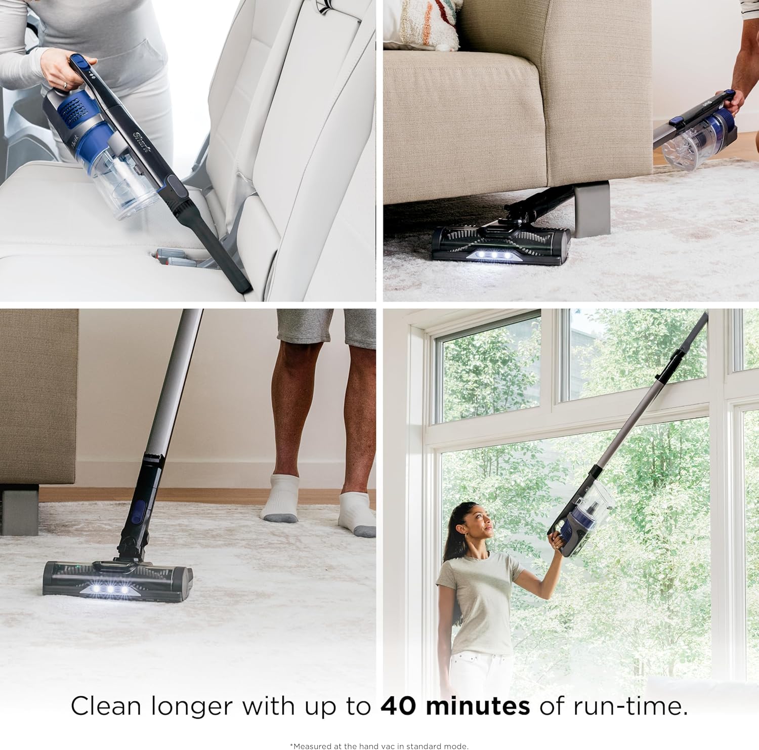 Shark | Pet Cordless Vacuum Cleaner | LED Headlights | Removable Handheld Vacuum for Pet Hair | Crevice Tool & Pet Multi-Tool Included | 40min Runtime | For Carpet & Hard Floors | Grey | IX141 image 3