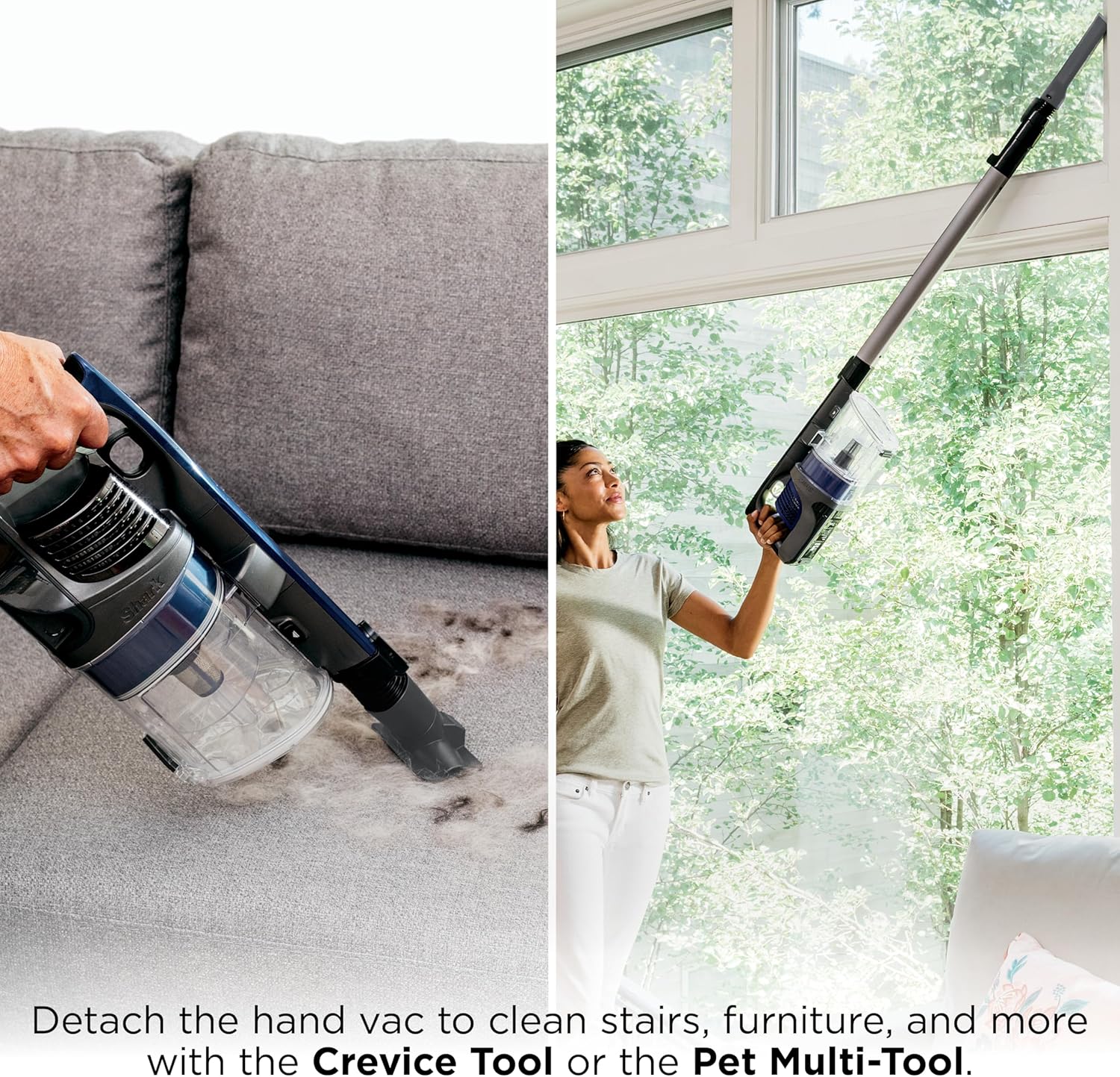 Shark | Pet Cordless Vacuum Cleaner | LED Headlights | Removable Handheld Vacuum for Pet Hair | Crevice Tool & Pet Multi-Tool Included | 40min Runtime | For Carpet & Hard Floors | Grey | IX141 image 5