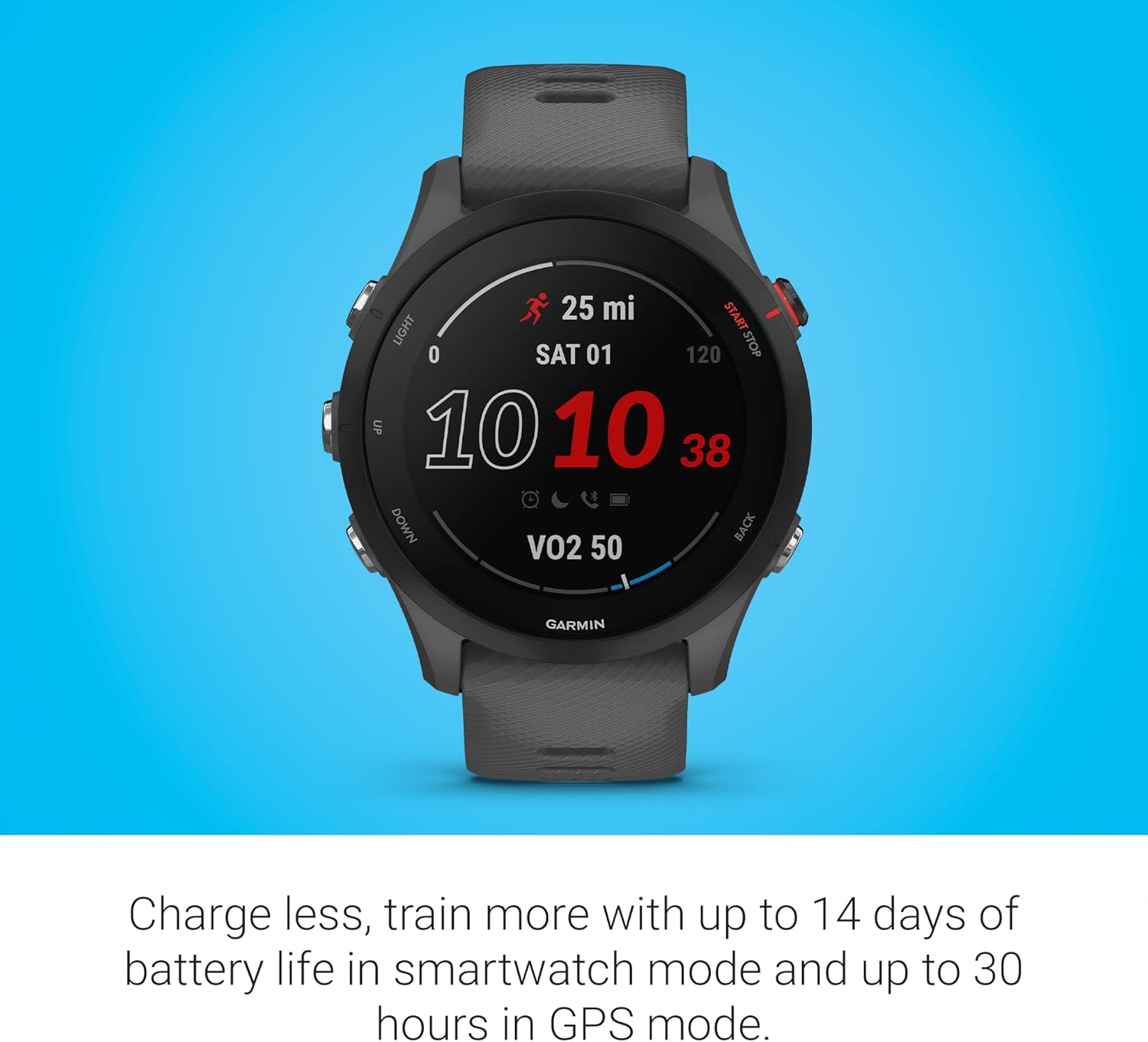 Garmin Forerunner® 255, GPS Running Smartwatch, Advanced Insights, Long-Lasting Battery, Slate Gray image 3