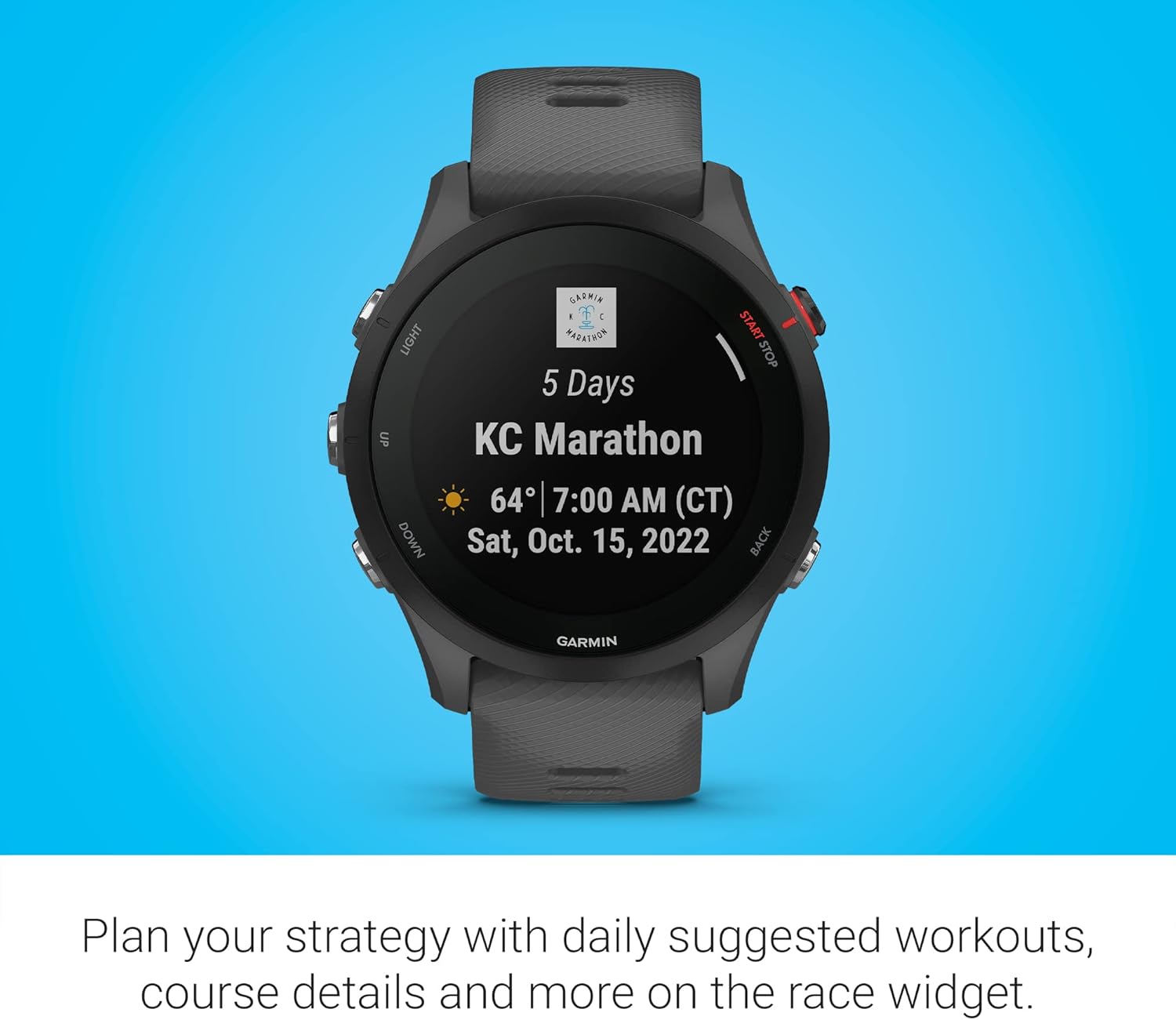 Garmin Forerunner® 255, GPS Running Smartwatch, Advanced Insights, Long-Lasting Battery, Slate Gray image 6