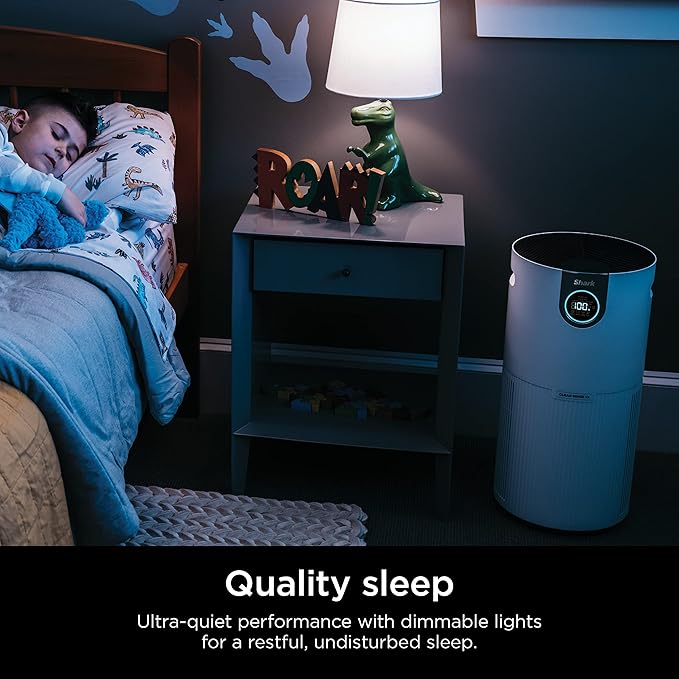 Shark Air Purifier for Home Large Room, Clean Sense Technology, HEPA Air Filter, 1000 Sq Ft, Kitchen, Filters Smoke, Captures 99.98% of Particles, Pet Dander, Pollutants, Dust, Allergens, HP201 image 5