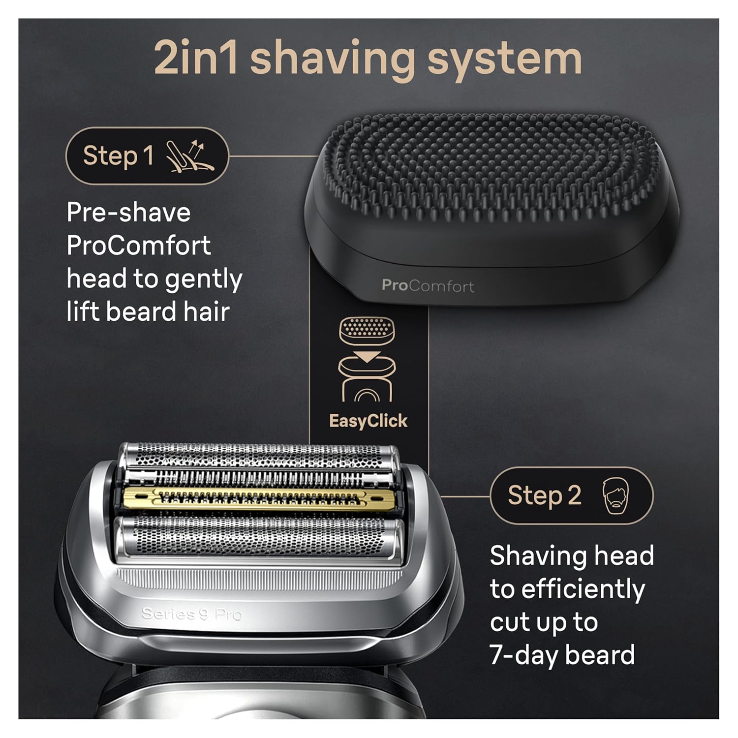 Braun Series 9 PRO+ Electric Shaver, Shaving Kit with 5 Pro Shave Elements and ProComfort Head, SmartCare Center image 4