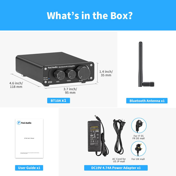 Fosi Audio BT10A Bluetooth Amplifier image 8