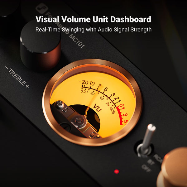 Fosi Audio MC101 VU Meter Stereo Amplifier image 3