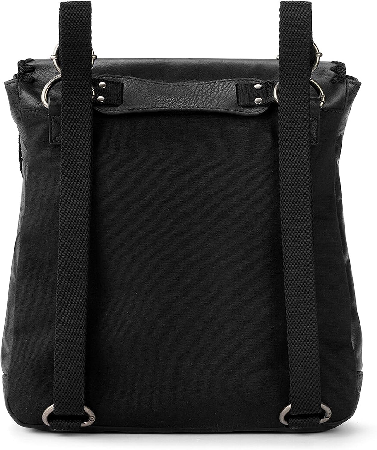 The Sak Ventura Backpack in Leather, Adjustable Convertible Strap, Black Crochet image 4