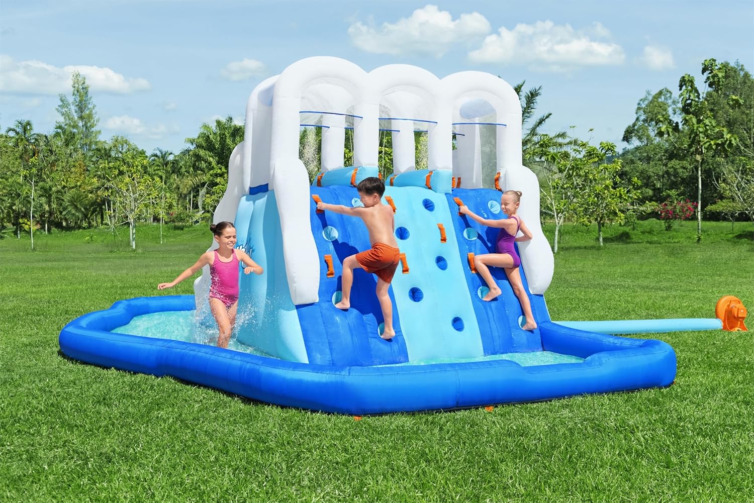 Bestway H2OGO! Tidal Trifecta Kids Inflatable Water Park | Inflatable Triple Slide and Splash Pool | Great for Kids Ages 5 and Up image 5