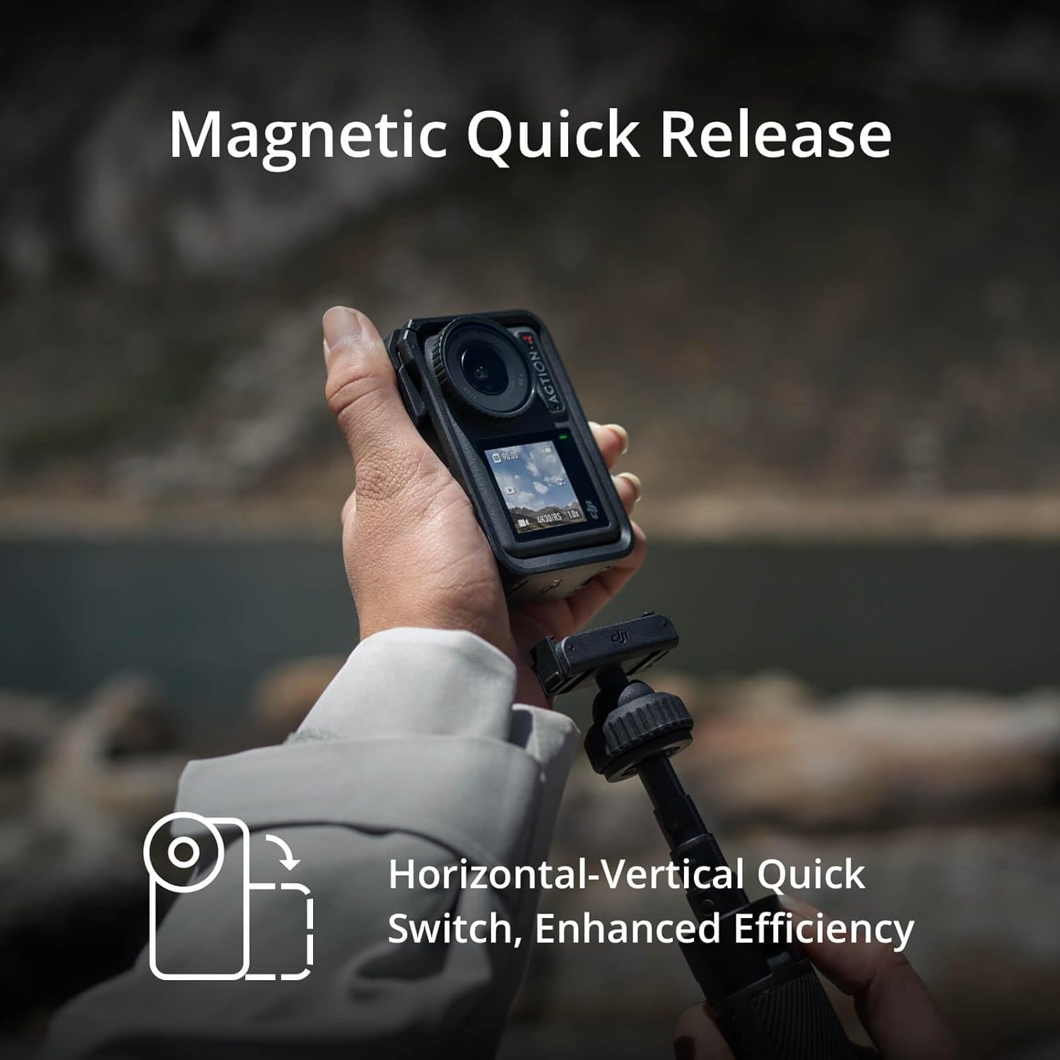 DJI Osmo Action 4 Standard Combo, 4K/120fps Waterproof Action Camera with a 1/1.3-Inch Sensor, Stunning Low-Light Imaging,10-bit & D-Log M Color Performance, Long-Lasting 160 Mins, Outdoor Camera image 3
