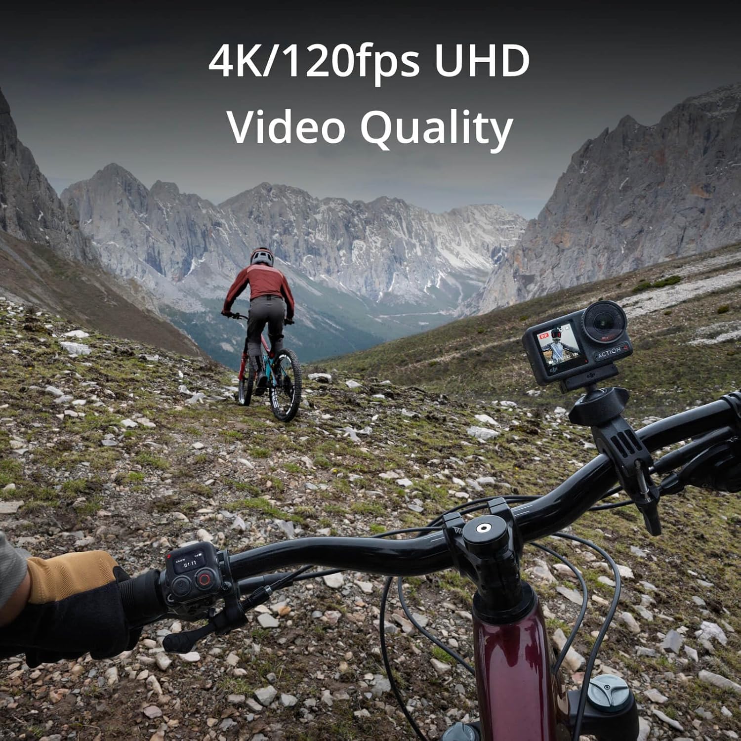 DJI Osmo Action 4 Standard Combo, 4K/120fps Waterproof Action Camera with a 1/1.3-Inch Sensor, Stunning Low-Light Imaging,10-bit & D-Log M Color Performance, Long-Lasting 160 Mins, Outdoor Camera image 6